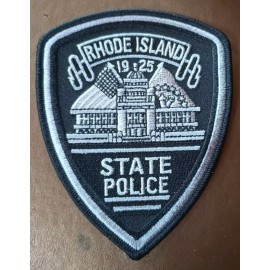 Rhode Island RI State Police Black Heat Seal Patch 5 Inches