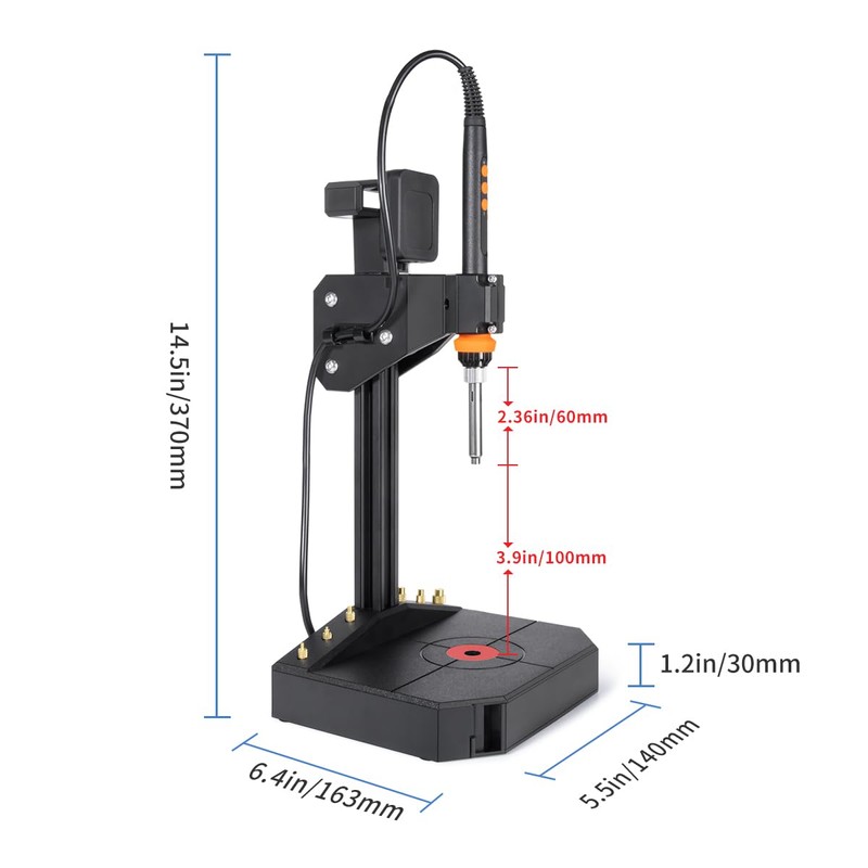 Vertical Heat Set Insert Tool Pressing Machine with 90W Soldering