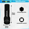 JEUCLEL 18mm Hex Impact Bit Socket, H18 1/2-Inch Impact Drive