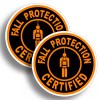 215 Decals Fall Protection Certified Safety Sticker Hard Hat Decal