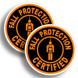 215 Decals Fall Protection Certified Safety Sticker Hard Hat Decal Helmet Label OSHA Safe