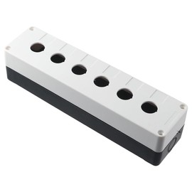 AllGIFT Button Switch Box ABS Easy to use 22mm Aperture Control Station Box Durable 6 Holes Indicator Box