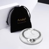 Azubpi Handcuff Bracelet Anklet, Stainless Steel Chain Waterproof Hypoallergenic Unisex