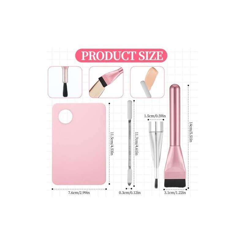 Korean Makeup Spatula Palette Set, Compact Lightweight Accessory for Travel