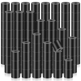 Pasimy 200 Pcs Black Nylon Spacers 1/2'' Thick, 1/2'' Od 0.194'' ID Rubber Spacers Plastic Washers Electrical Outlet Screw Spacers Black Round Spacers for Electrical Screws, Switch and Receptacle
