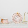 LOSYHU 8-Piece Metal Cup & Saucer Display Stand - Gold