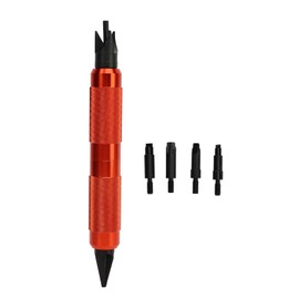 Aluminium Alloy Case Prep Multitool Case Chamfer Deburring Hand Tools Primer Pocket Cleaners Reamers for Reloading Removing Crimps Orange