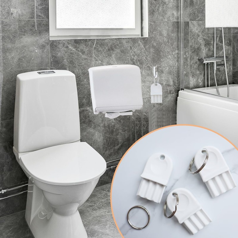 5 Pcs Toilet Paper Dispenser Key with 5 Pcs Key