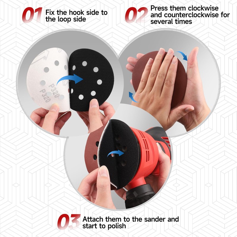 Shineboc Pack of 2 Sanding Disc Protectors Diameter 150 mm
