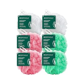 Ecotools Exfoliating Ecopouf (Pack of 6); Fine Netting Pouf; Rich Lather, Gentle Cleansing, and Exfoliation for Smoother, Softer Skin; Self Care Throu
