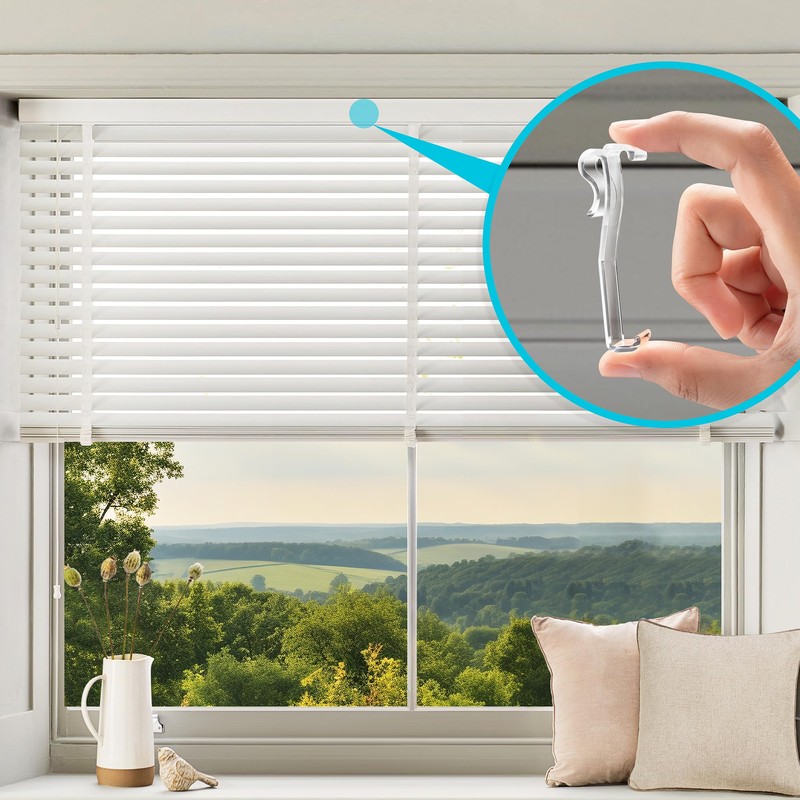 12 Pcs Valance Clips for Blinds, 2.5 Inch Blind Hidden