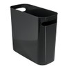 InterDesign Una - Papelera (30,5 cm), Color Azul, Basurero, Negro,