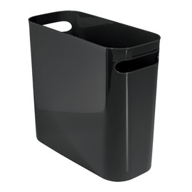InterDesign Una - Papelera (30,5 cm), Color Azul, Basurero, Negro, 10" Inch, 1