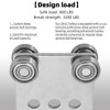 2Pcs 4 Wheel Trolley Assembly Rollers Four Bearing Trolley Assembly