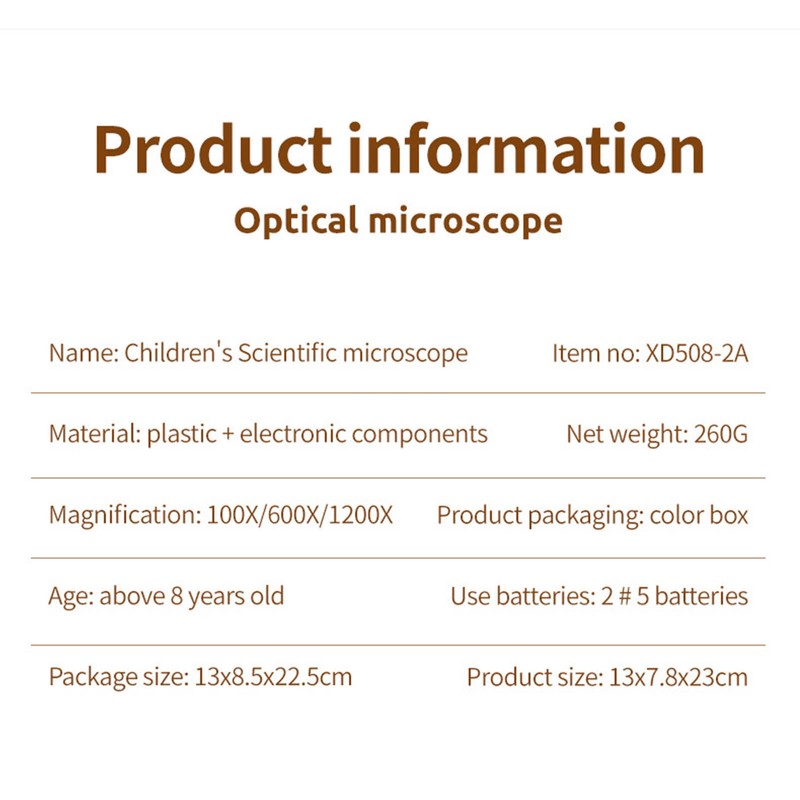 Microscope Toy Educational Biological Laboratory Tool Microscope Toy for Children
