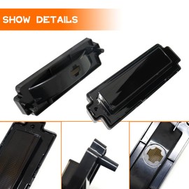 Tonsya Smoked Lens Compatible with 1981 1982 1983 1984 1985 1986 1987 1988 Chevy Monte Carlo SS Rear side Bumper marker light housings #5972205