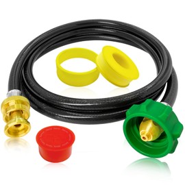 6FT Propane Hose Adapter for Weber Travelev Grill,1lb to 20lb Propane Tank Adapter for Weber Q/Gas Go-Anywhere Grills/Coleman Stove/Blackstone Griddle,Heater.