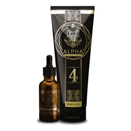 Kit Ouro Aceite Barba Bigote Oil Y Pomada Moldeadora Alpha