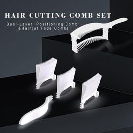 NebulaBloom Professional Hair Cutting comb, Fading Comb, Dual-Layer Fast and Convenient Trimming, Interchangeable Left/Right-hand Self Haircut comb Kit, hair Styling DIY Haircuts, groom tool