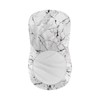 FUIALDOLG Stretch Bar Stool Covers Set of 2,White Marble Pattern