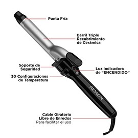 Revlon Rizadora de Cerámica 1" Perfect Heat Negro