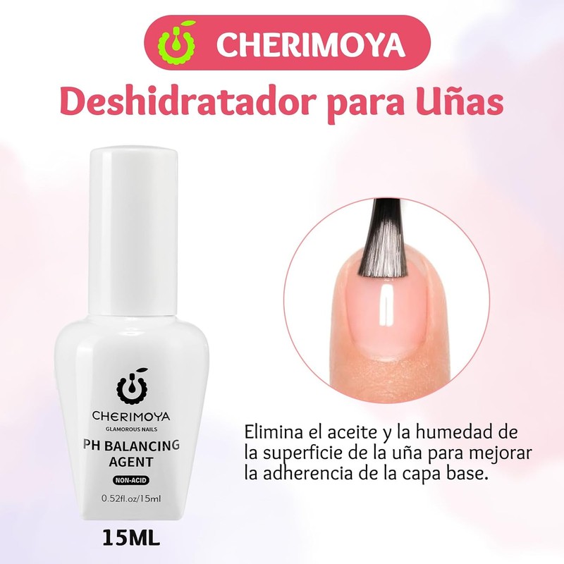 CHERIMOYA Deshidratador de Uñas sin Ácidos 15ml,PH Balancing Agent