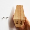 LONANGG Wood Wall Hooks, 6Pack Coat Hooks Mounted Rustic Wooden