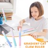 VURYAPI Pack of 3 Plastic Ruler, 15 cm Ruler Measuring