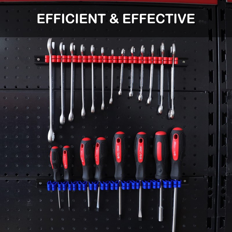 AIRTOON 10 PCS Screwdriver & Wrench Organizer, Plastic Rail Wrench