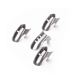 YIOLIBJF 4 Pcs Finger Guards Stainless Steel Finger Protectors Anti-cut Thumb Cover Protectors for Kitchen Slicing Dicing Chopping