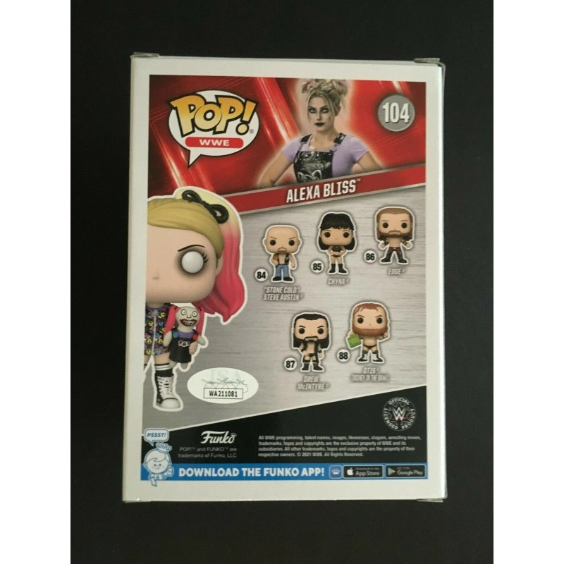 Funko ALEXA BLISS & "LILLY" AUTOGRAPHED #104 FUNKO POP J.S.A.
