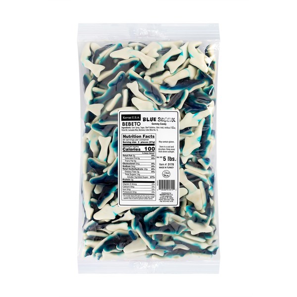 Kervan Candy Bebeto Blue Shark Gummies - Fruity, Soft &