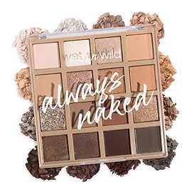 Wet n Wild - Paleta de sombras de ojos Always Naked | Acabados brillantes con purpurina mate | Always Nude