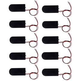 GDQLCNXB 10Pcs cr2032 Battery Holder Coin Cell Holder, CR2032 Battery Holder with Switch, 2 x 3V CR2032 Button Coin Cell Battery Holder with Leads On Off Switch