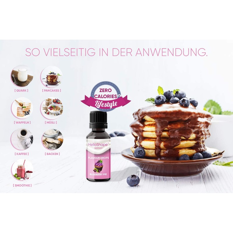 HelloShape Flavour Drops, Sugar-Free, 30 ml, Strawberry, Calorie-Free Sweetening Drops