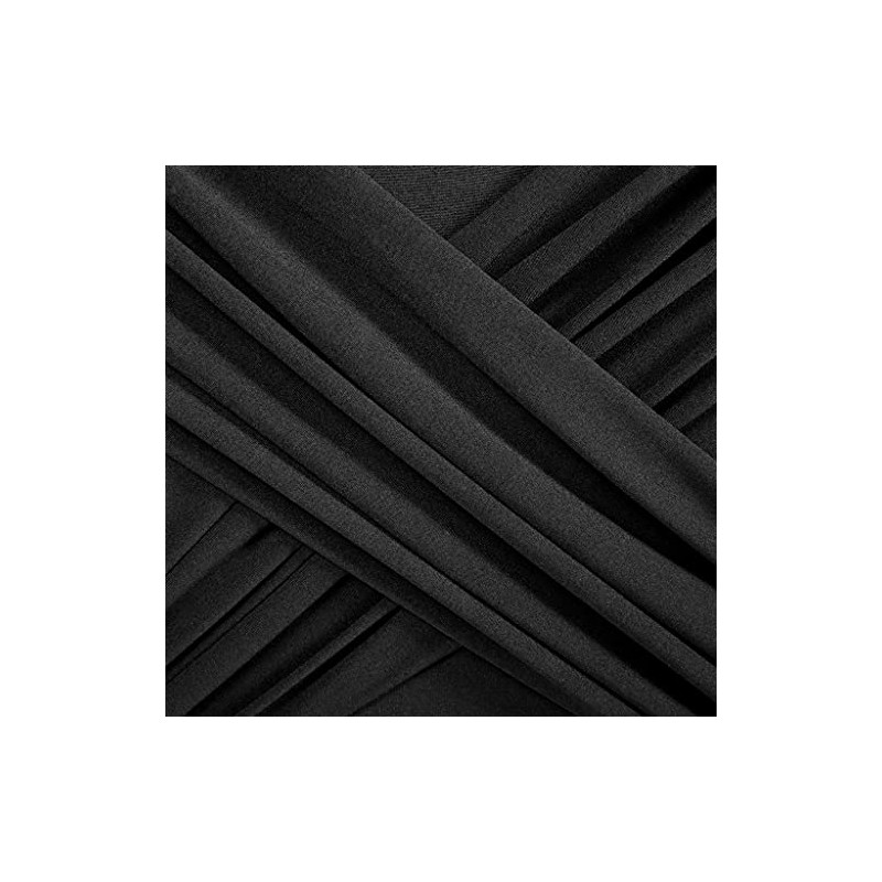 CV Linens 11088us Cross Back Spandex Chair Cover | Black