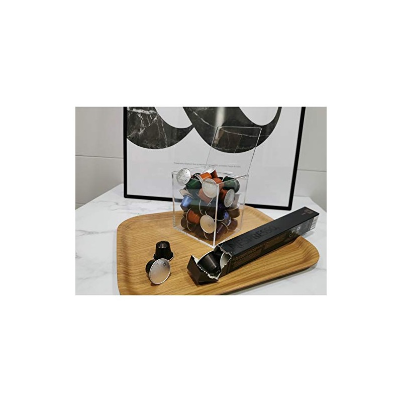 Dcasa Plexiglass Capsule Holder for Nespresso or Dolcegusto
