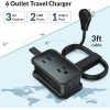 Uncaged Ergonomics Travel Power Strip with USB Ports (Black)