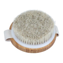 Ipetboom Deep Cleanse Horsehair Dry Brush Exfoliating Body Brush for Cellulite and Soft Skin