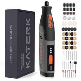 Katerk Cordless Rotary Tool, 4V 4000mAh Battery, 6-Speed, 28000RPM, Rotary Tool Kit with 70 Accessories Light duty Engraving Pen for Sanding, Polishing, Drilling, Etching, Grinding, Wood Carving