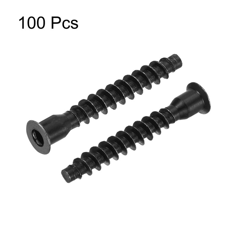 sourcing map 100Pcs M7x50mm Hex Socket Countersunk Head Self Tapping
