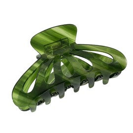 1 piece of luxurious green diagonal plastic hair clip for women, suitable for various daily wear, outdoor dressing, beautiful and fashionable dressing for women，Green Plastic Hair Claw Clip