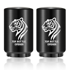 Beer Bottle Opener 2PCS Push Down Bottle Opener, Automatic Beer Openers, Stainless Steel Bottle Cap Mover Magnetic Corkscrew, Beer Bar Accessories Gifts for Him BF,Can Openers for Home Picnic Camping