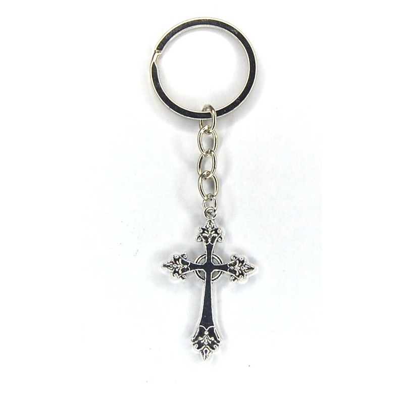 AXLorange Key Ring Cross, silver