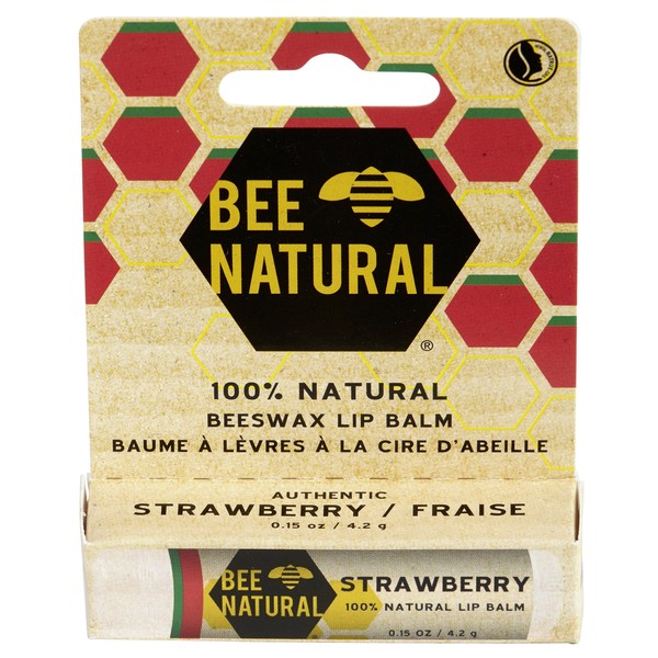 Bee Natural Lip Balm Strawberry Pack of 12