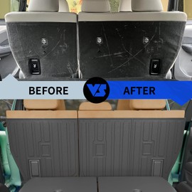 Rongtaod 7 Seater Kick Mats Compatible with 2024 2025 Lexus TX350 TX500h TX550h+ Cargo Mat Cargo Liner Trunk Liner Trunk Mat Back Seat Cover Protector Lexus TX Accessories (2nd Row Backrest Mats)