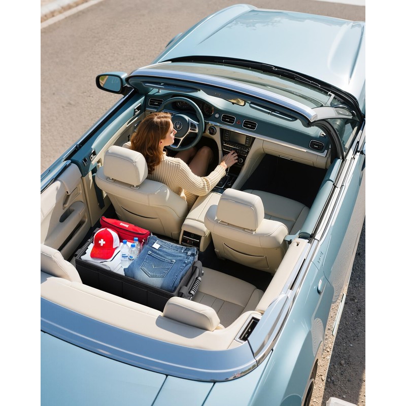 HOTOR Car Trunk Organizer - Foldable Trunk Organizer for SUV,