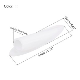 MECCANIXITY 9mm Plastic Pocket Hole Plugs,Wood Plugs for Pocket Hole Jig Working Tool Accessories,White Pack of 50