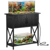 SEGAWE Fish Tank Stand w/ Charging Station Metal Frame Aquarium
