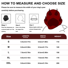 Muecleao Dog Shoes, Paw Protection, Pack of 4 Waterproof Non-Slip Dog Boots with Non-Slip Sole and Reflective Velcro Fastening, Shoes for Small, Medium and Large Dogs (Black, M)